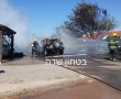 רכב עלה באש מבלון תבערה בקיבוץ עלומים